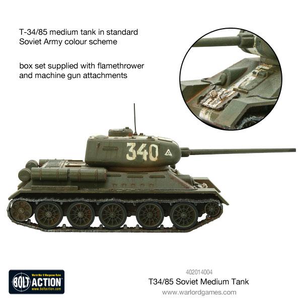 Bolt Acton Soviet T-34/85 Medium Tank