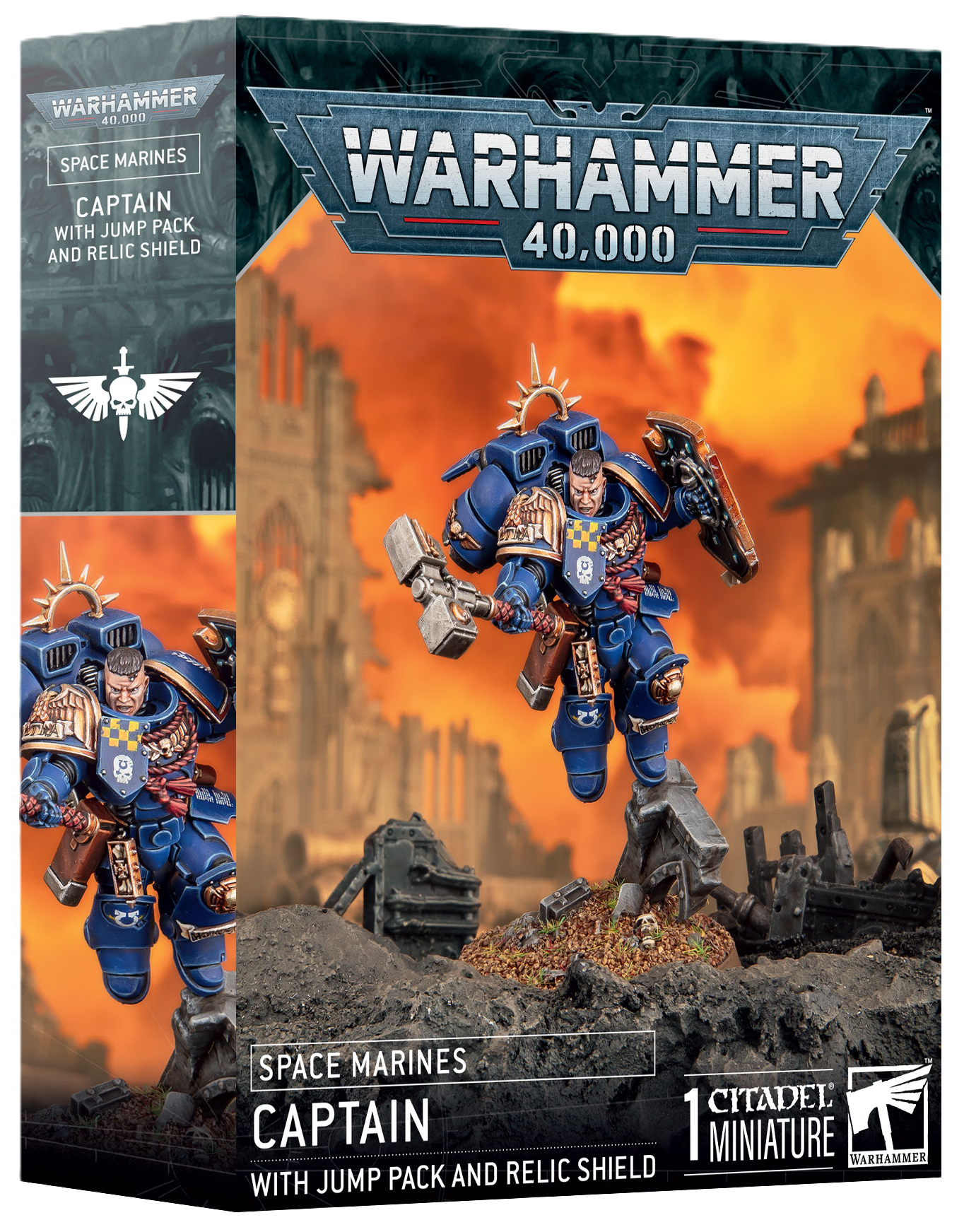 Space Marines Captain with Jump Pack & Relic Shield