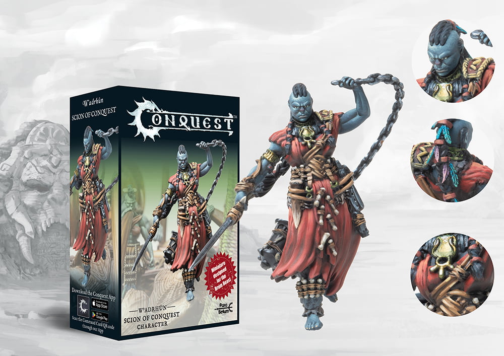 Conquest Raptor Riders W’adrhŭn: Scion of Conquest Drum Beast Rider – Narthex Wargaming